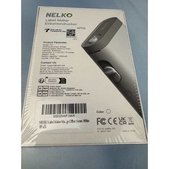 Nelko Label Maker Machine Tape P21 Bluetooth Printer Wireless Templates White - Picture 4 of 11